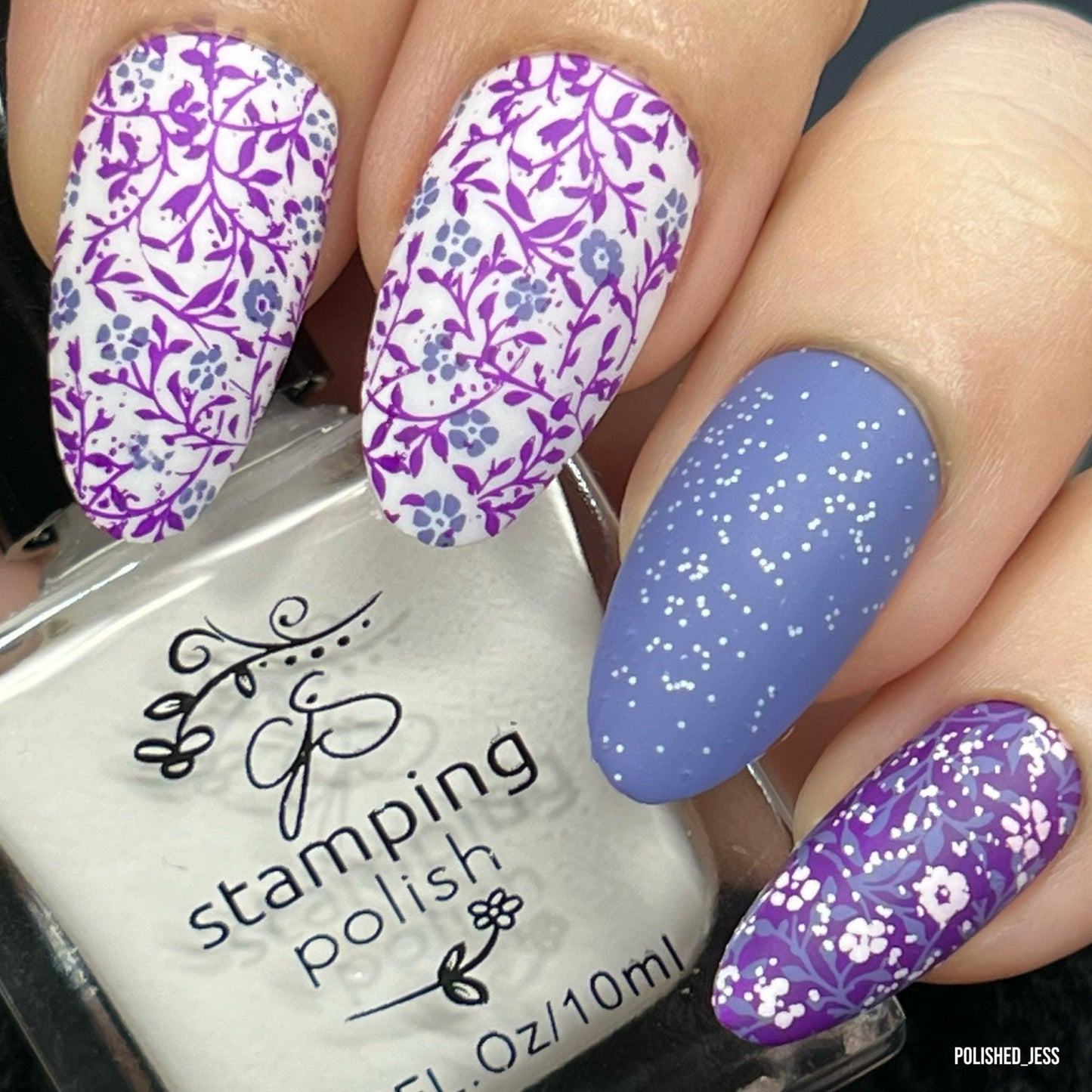 Full Nail Fab - Floral Baroque Geo (CJS-339) Steel Nail Art Layered Stamping Plate