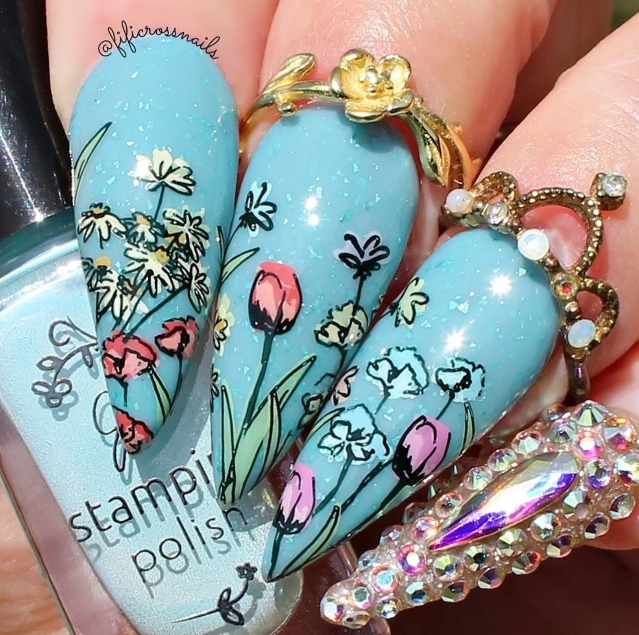 Simple & Pure Flowers (CjS-344) Steel Nail Art Layered Stamping Plate