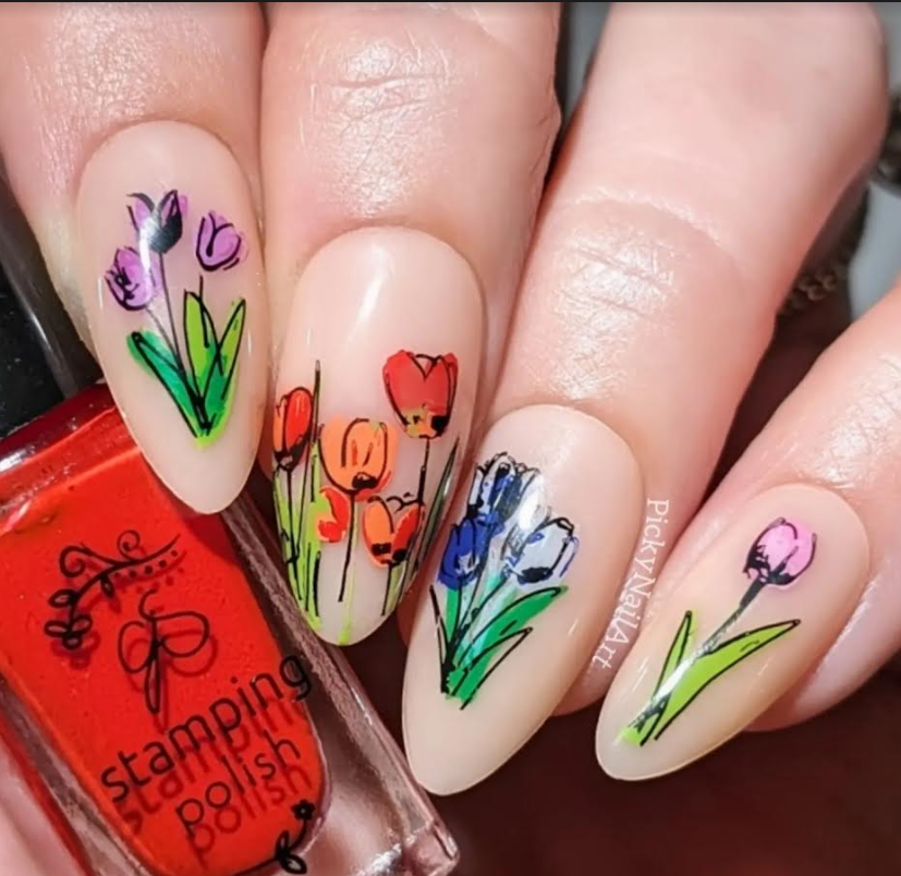 Simple & Pure Flowers (CjS-344) Steel Nail Art Layered Stamping Plate