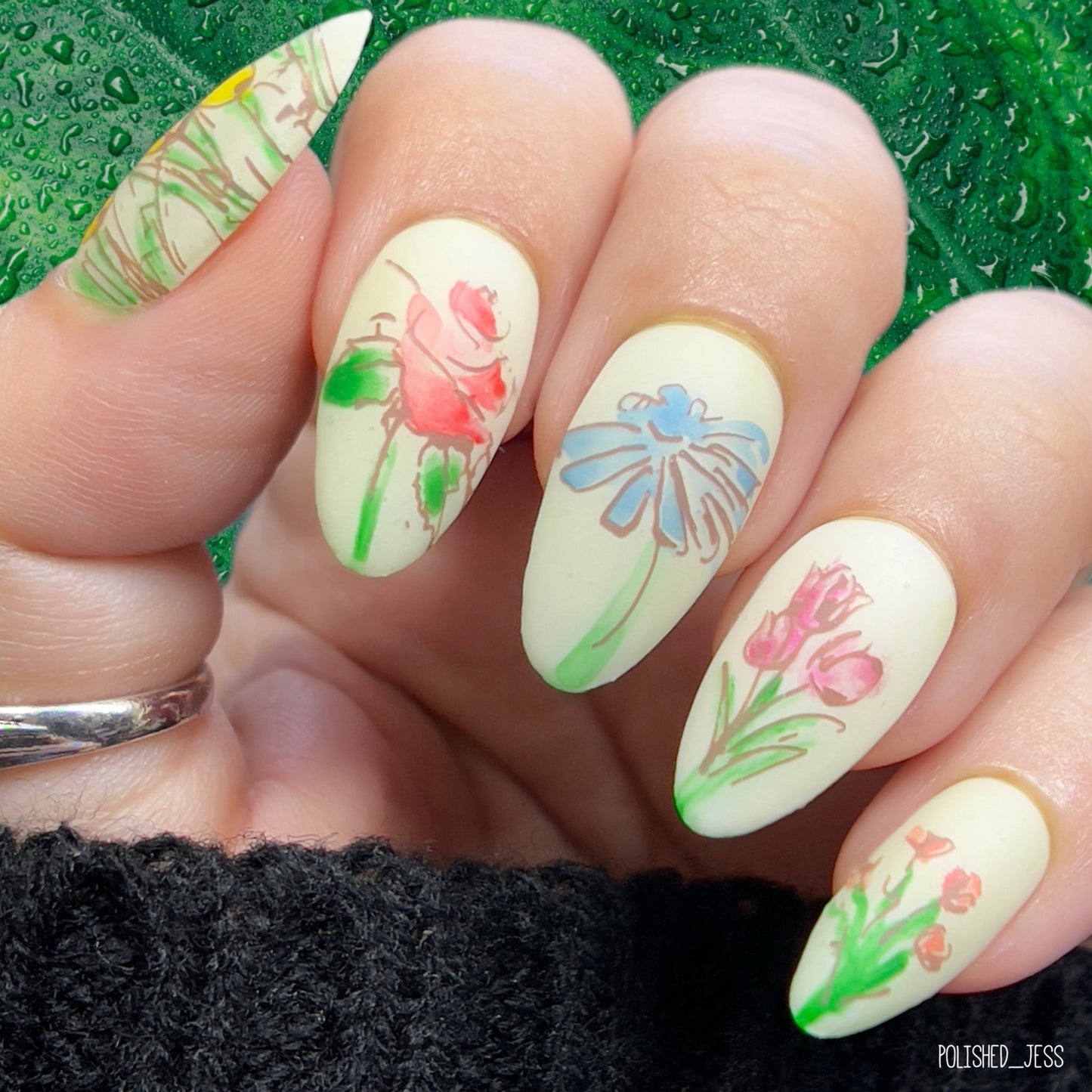 Simple & Pure Flowers (CjS-344) Steel Nail Art Layered Stamping Plate