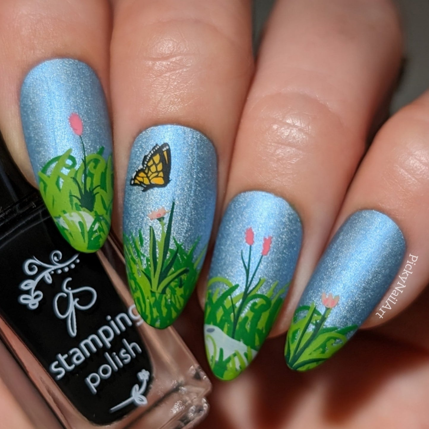 Greener Grass (CjS-345) Steel Nail Art Layered Stamping Plate