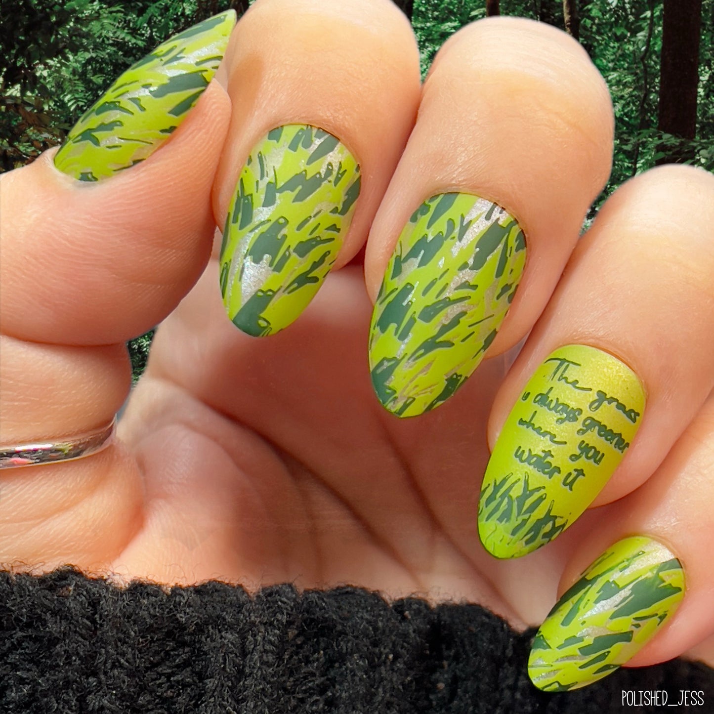 Greener Grass (CjS-345) Steel Nail Art Layered Stamping Plate