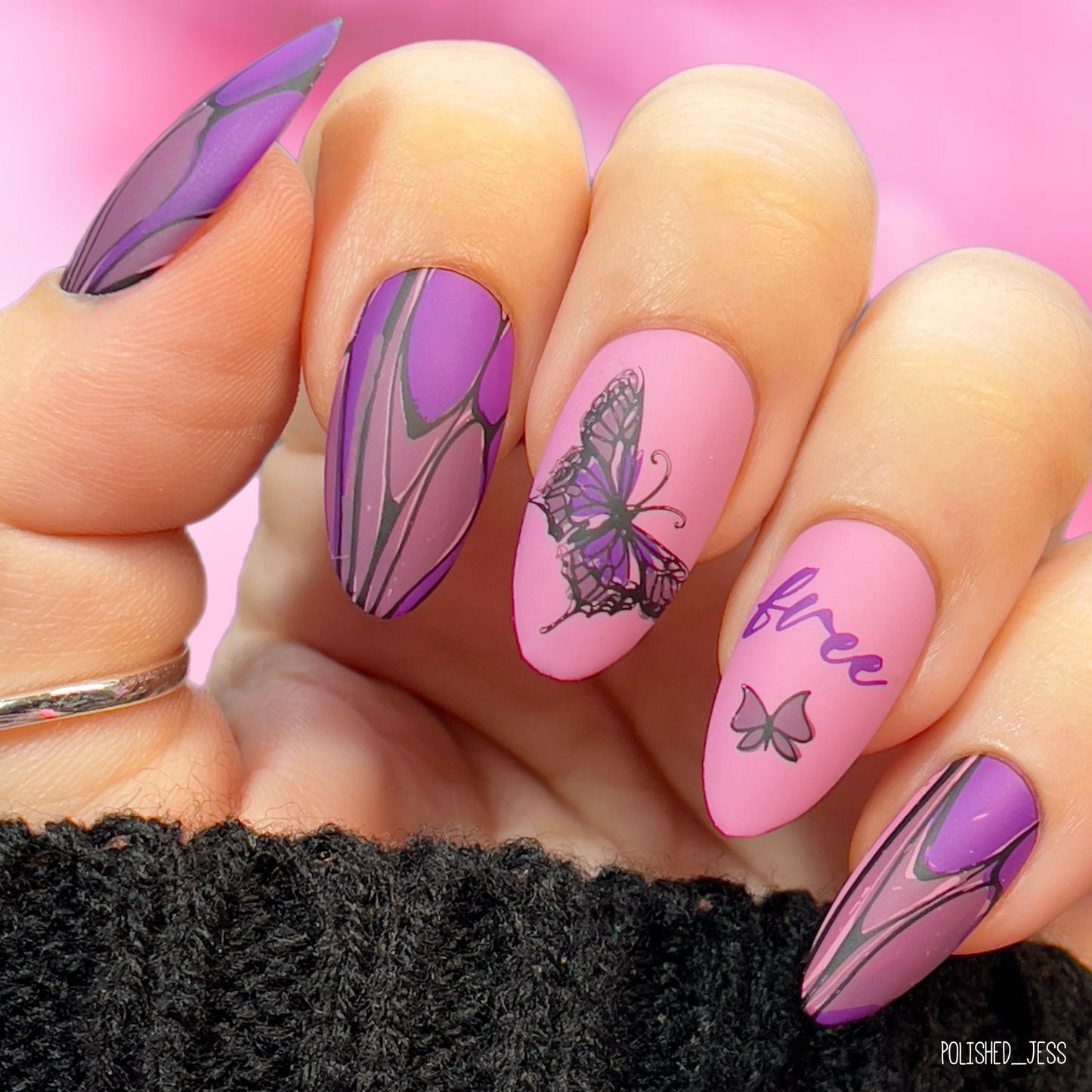 Wing It - Butterfly(CjS-348) Steel Nail Art Layered Stamping Plate