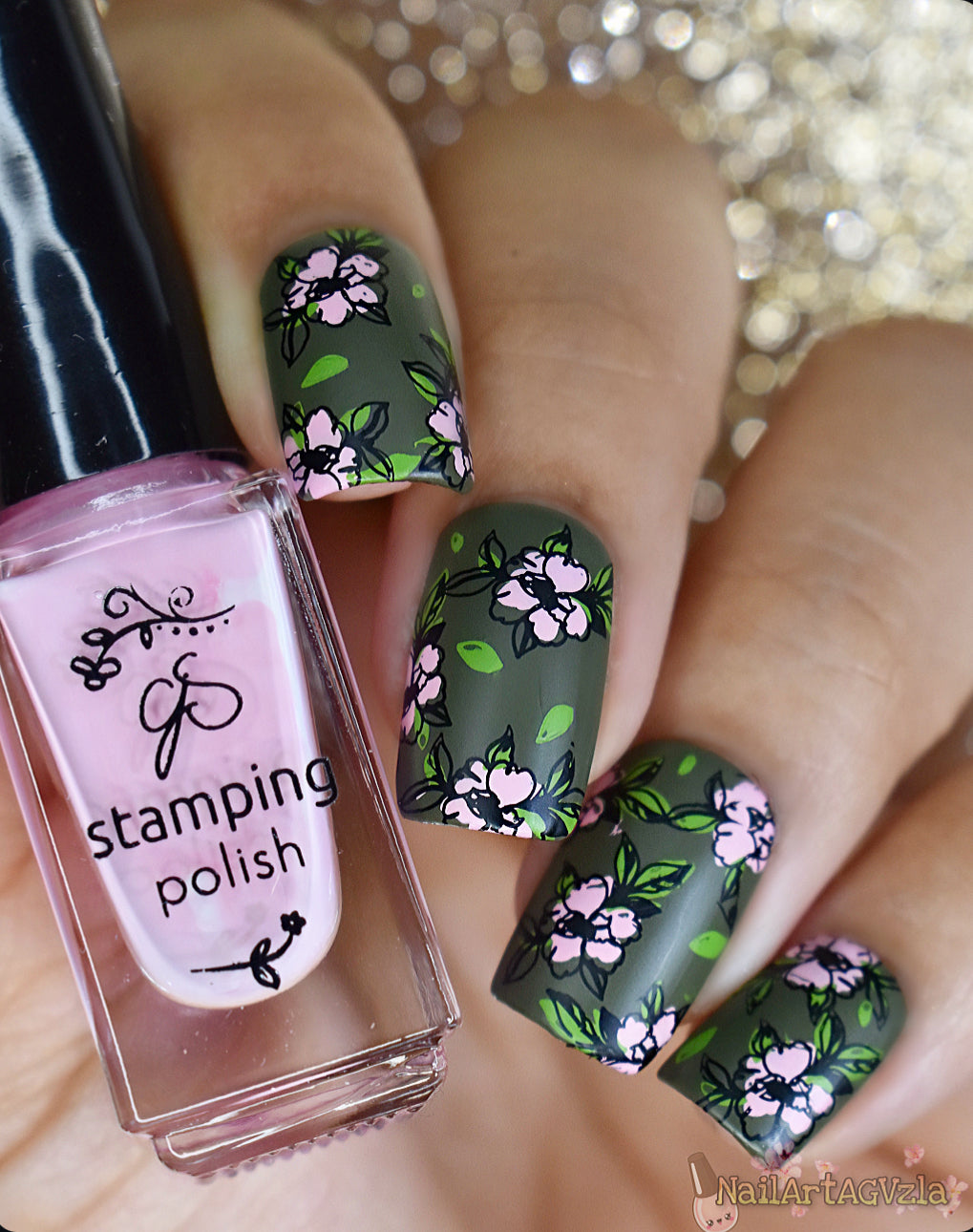 Whispering Petals (CjS-349) Steel Nail Art Layered Stamping Plate