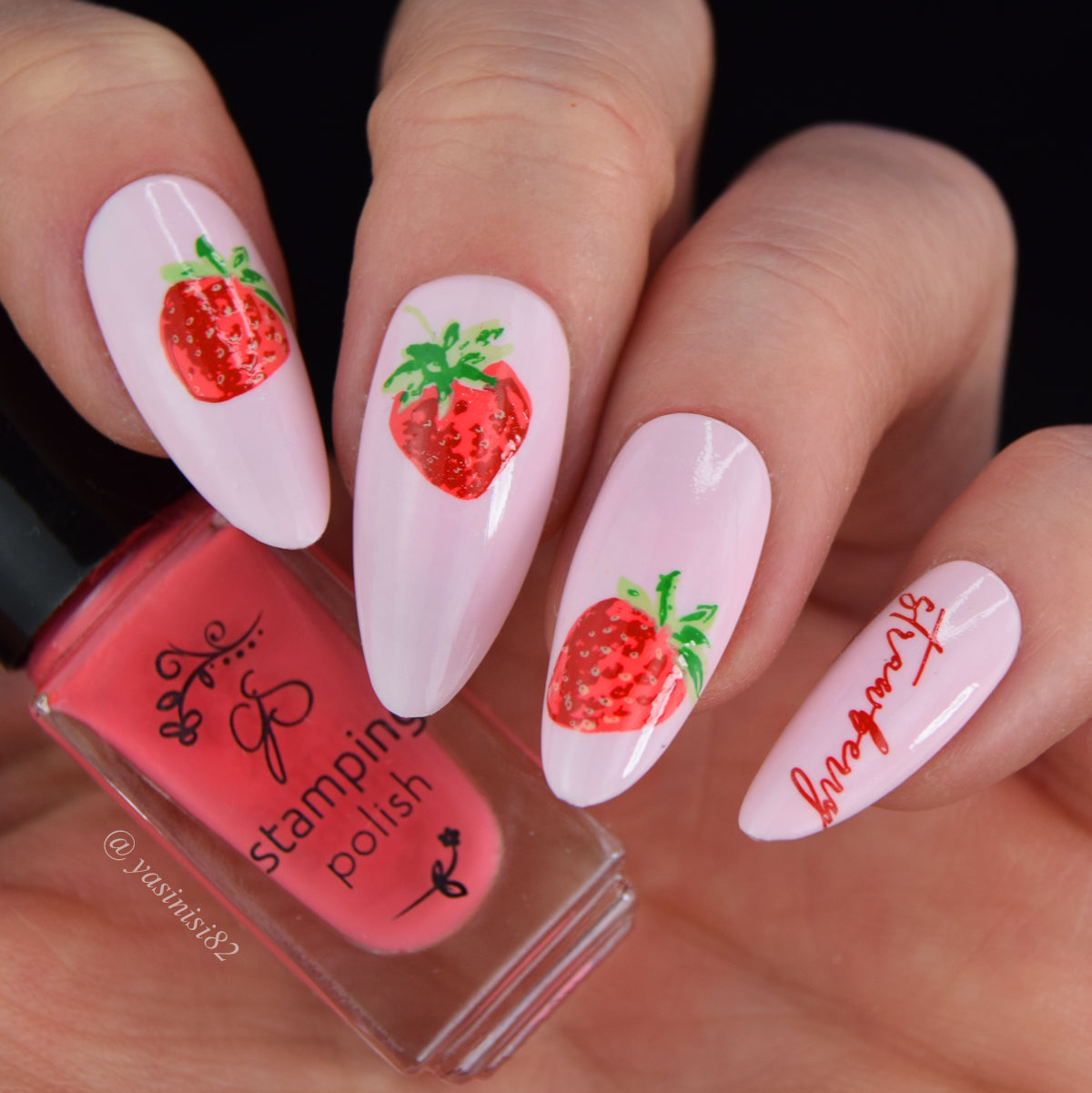 Strawberry Sweetness (CjS-351) Steel Nail Art Layered Stamping Plate