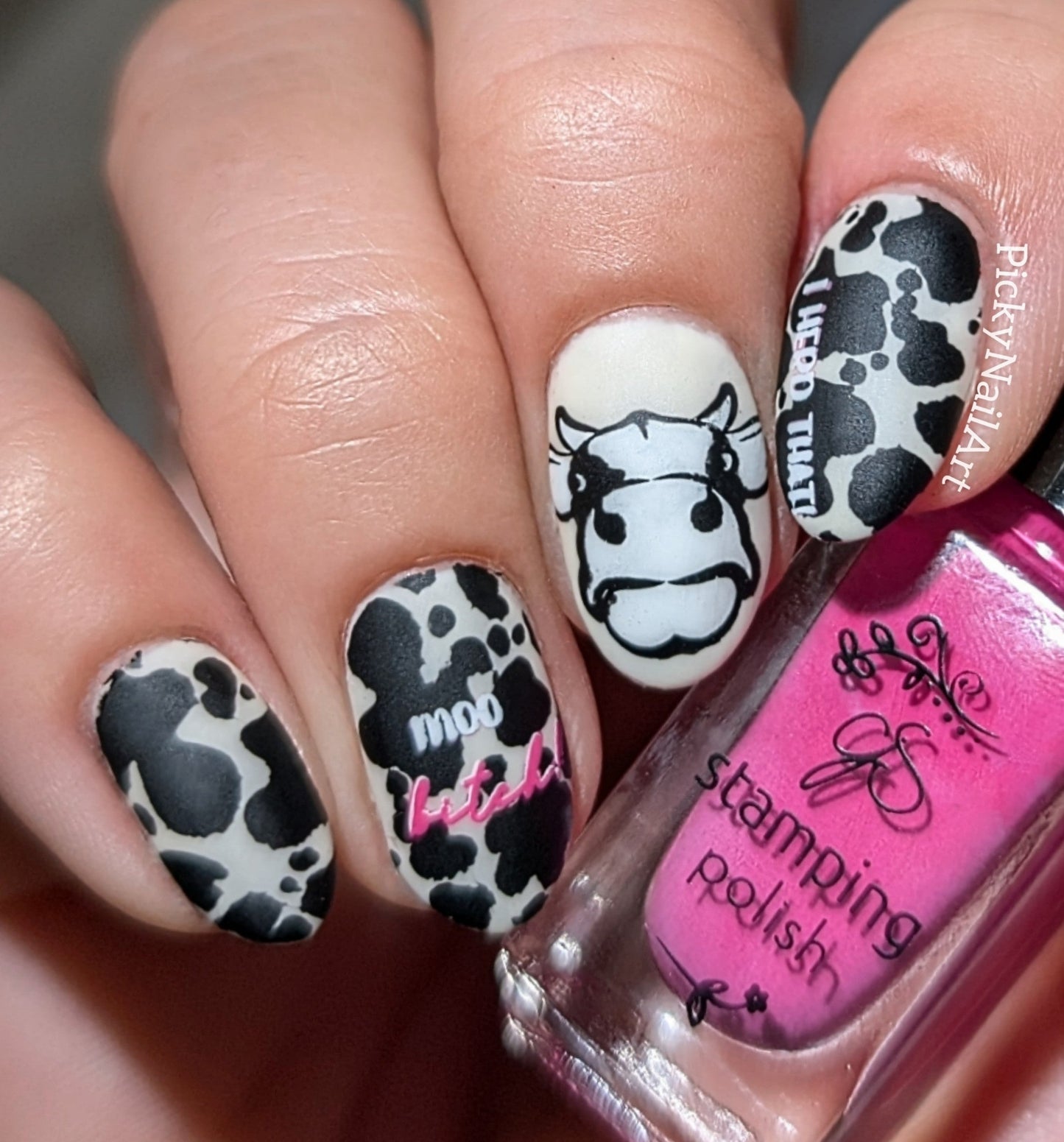 Udderly Adorable! (CjS-355) Steel Nail Art Layered Stamping Plate