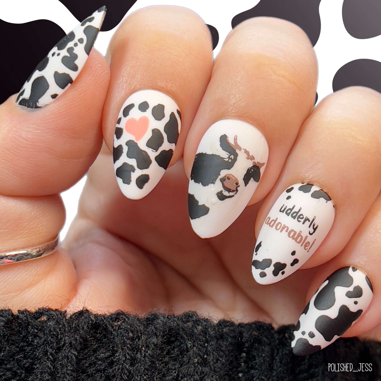 Udderly Adorable! (CjS-355) Steel Nail Art Layered Stamping Plate