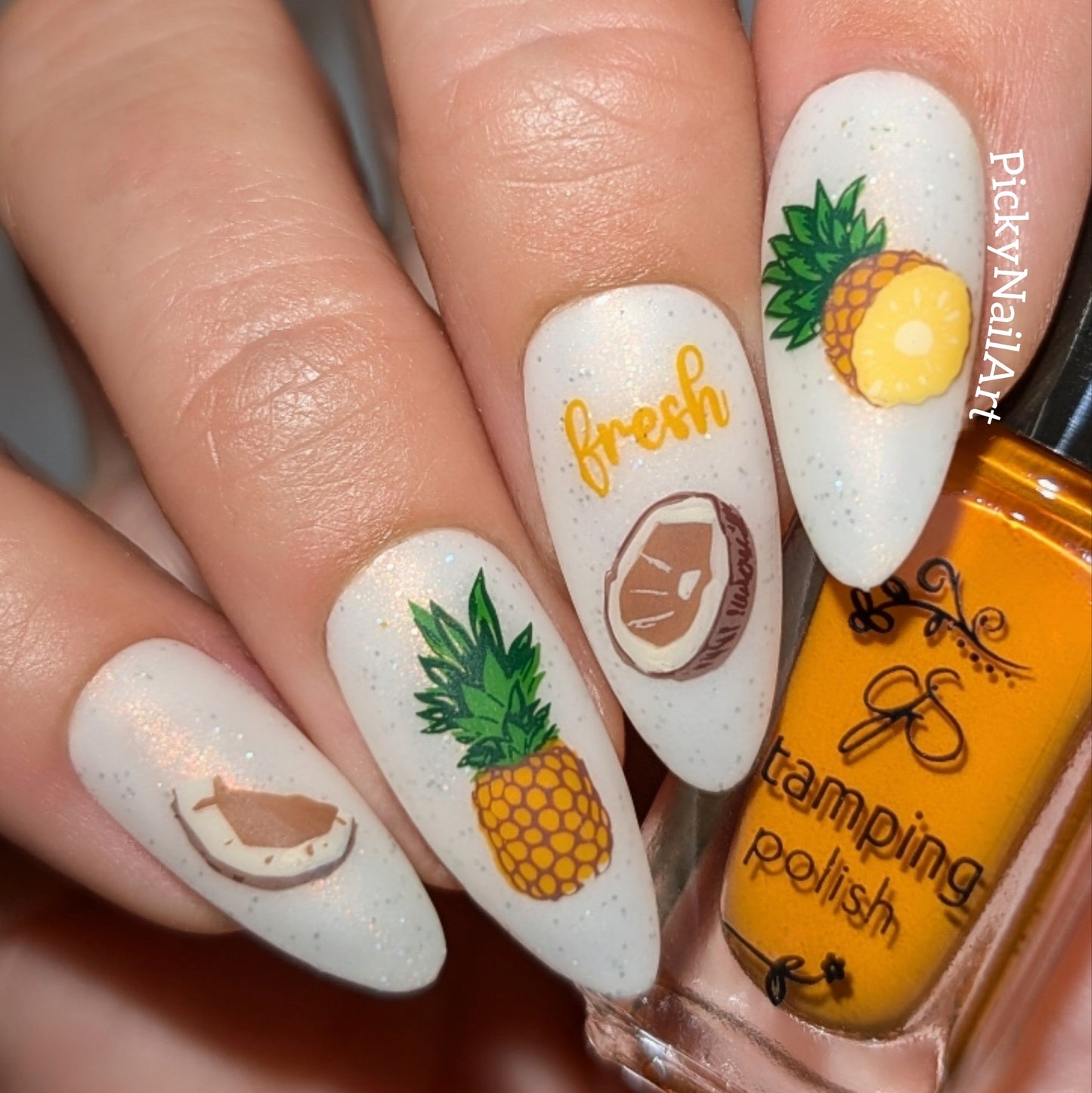 Tropical Paradise (CjS-359) Steel Nail Art Layered Stamping Plate