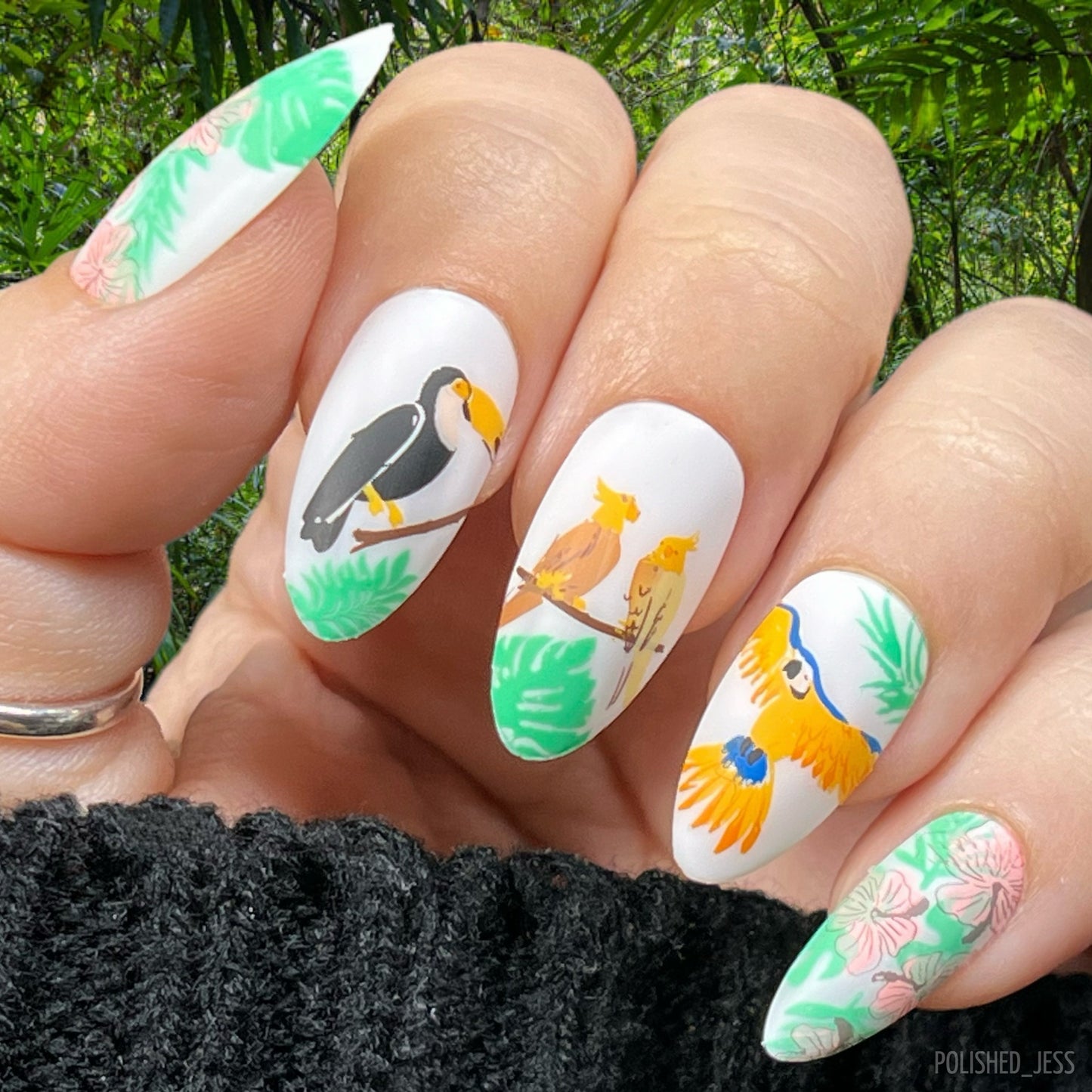 Tropical Paradise (CjS-359) Steel Nail Art Layered Stamping Plate