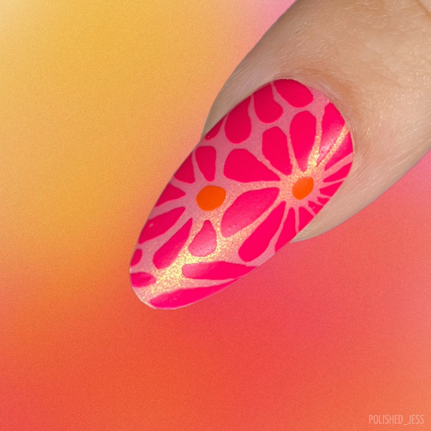 Breathe-Floral (CjS-363) Steel Nail Art Layered Stamping Plate