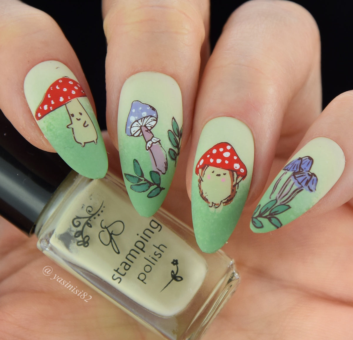 Mushroom Forest (CjS-369) Steel Nail Art Layered Stamping Plate
