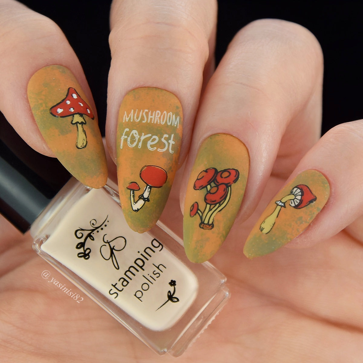 Mushroom Forest (CjS-369) Steel Nail Art Layered Stamping Plate