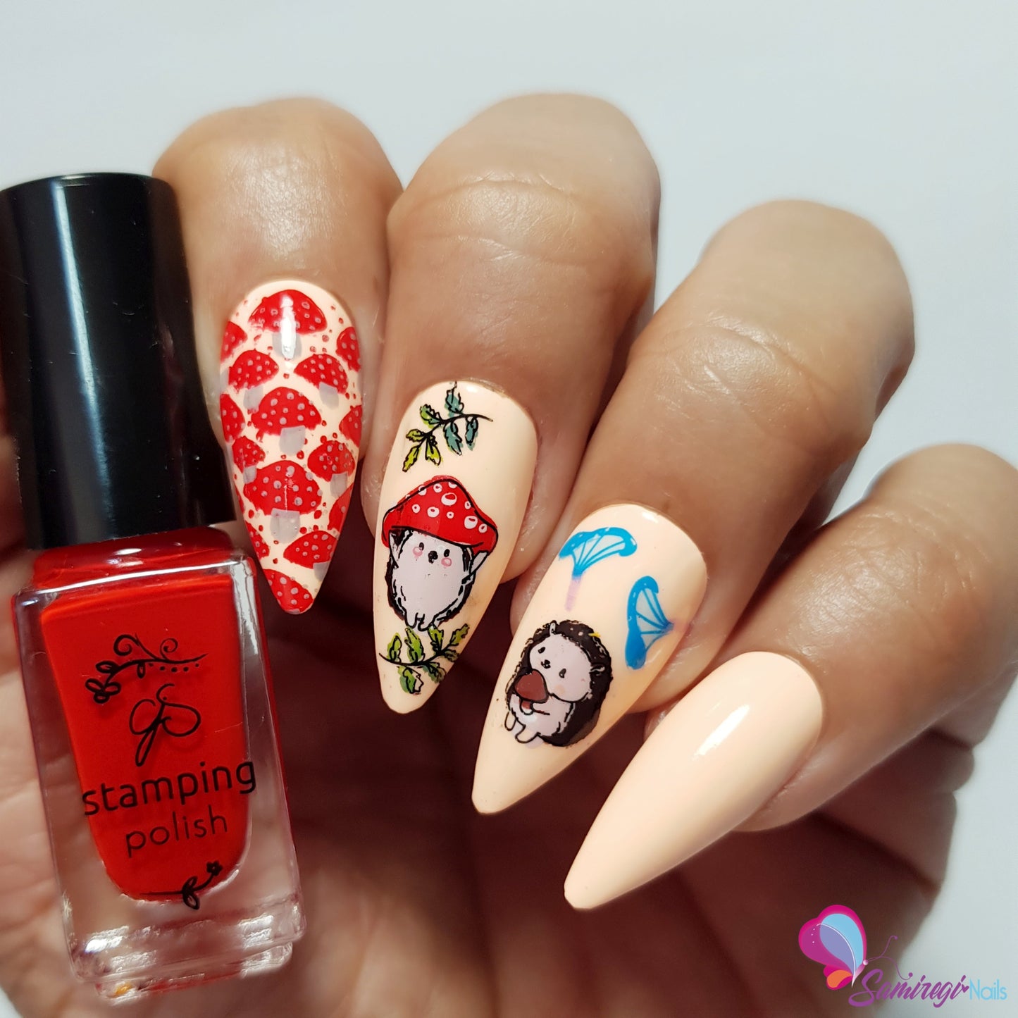 Mushroom Forest (CjS-369) Steel Nail Art Layered Stamping Plate