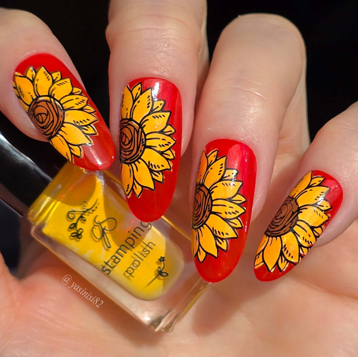 Glow like a Sunflower (CjS-370) Steel Nail Art Layered Stamping Plate