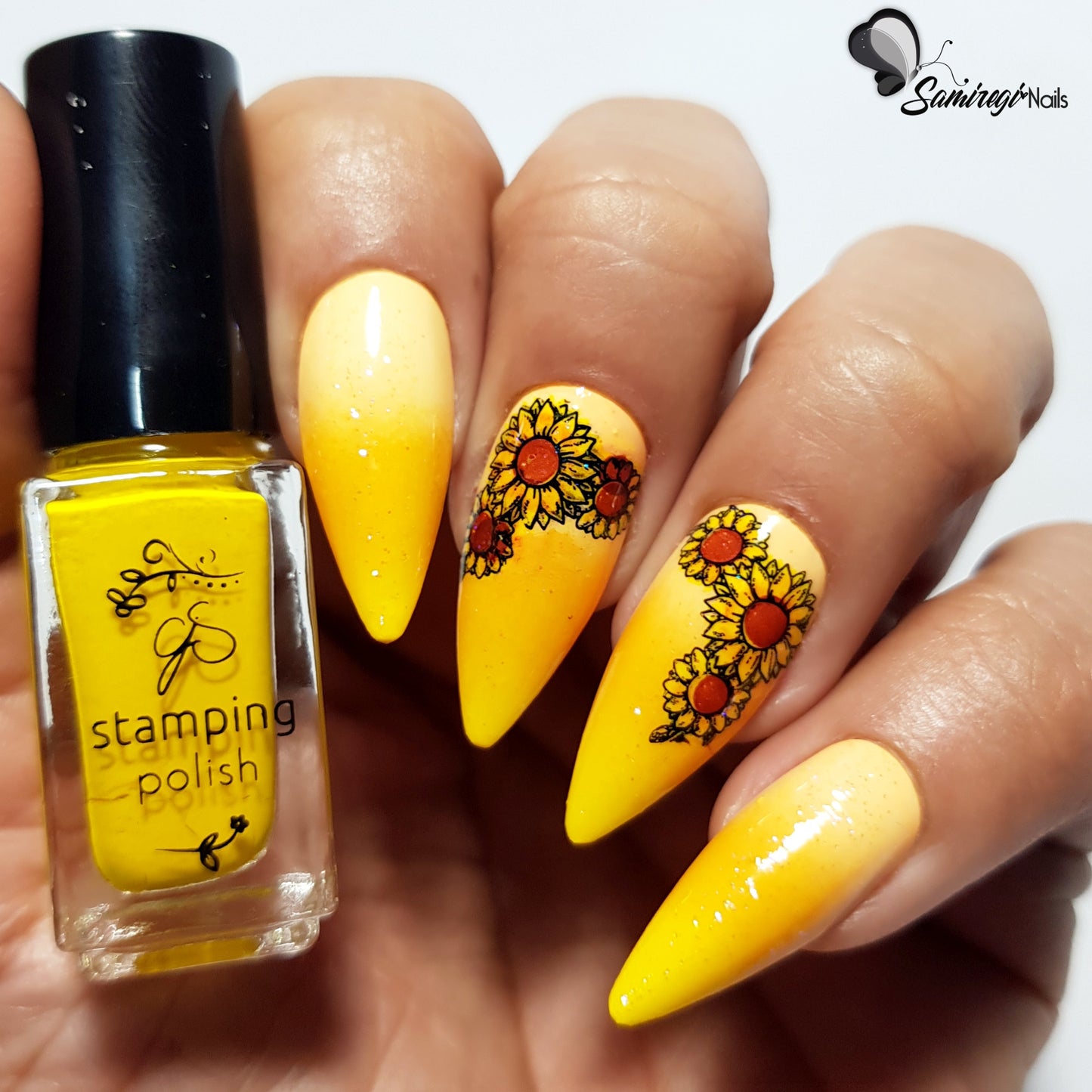 Glow like a Sunflower (CjS-370) Steel Nail Art Layered Stamping Plate