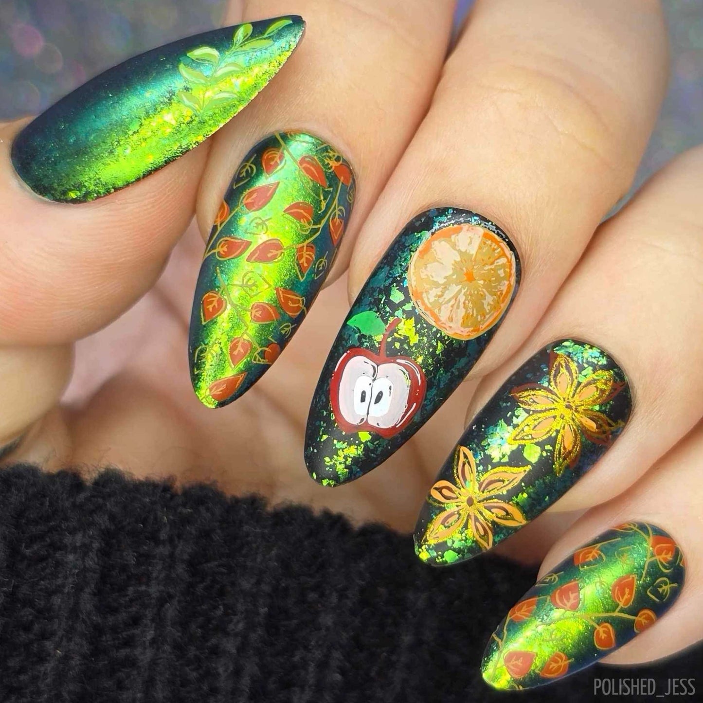 Autumn Orchard (CjS-372) Steel Nail Art Layered Stamping Plate