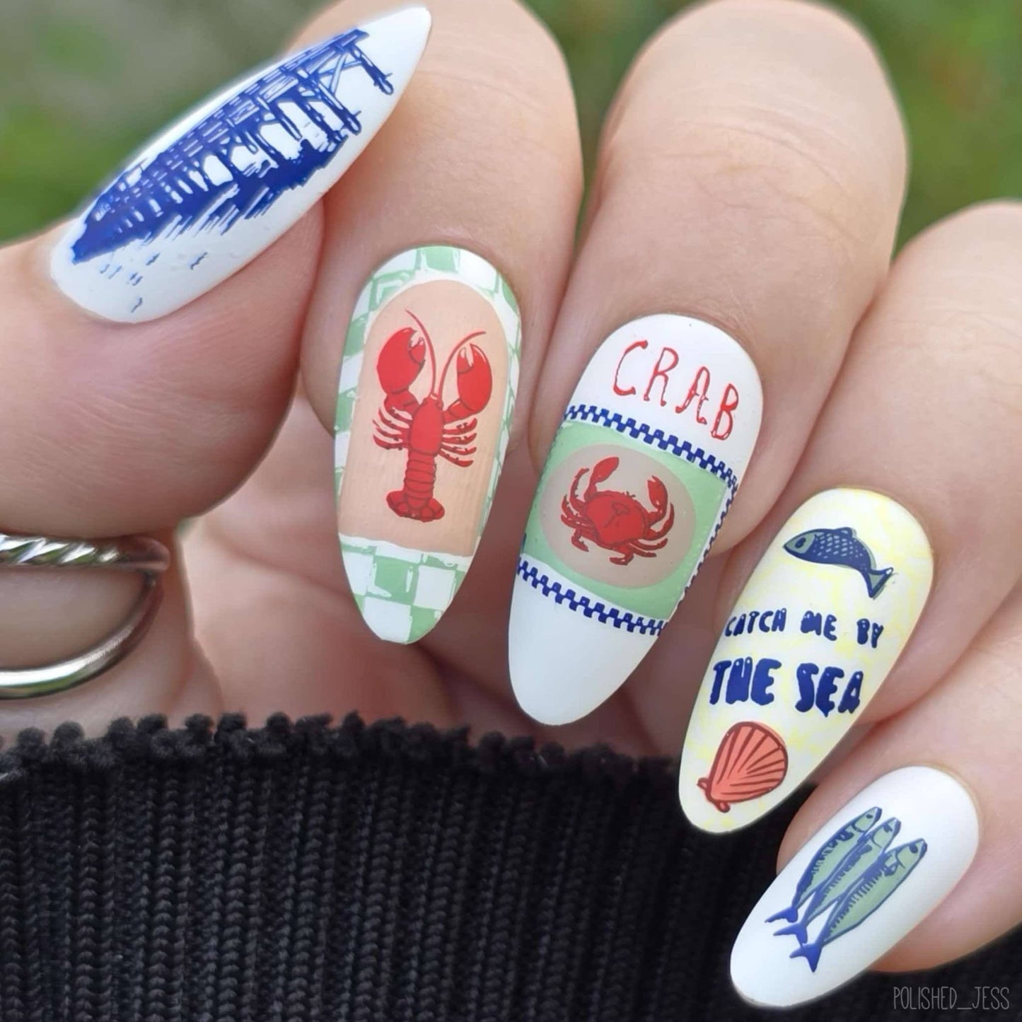 Catch Me by the Sea (CjS-380) Steel Nail Art Layered Stamping Plate