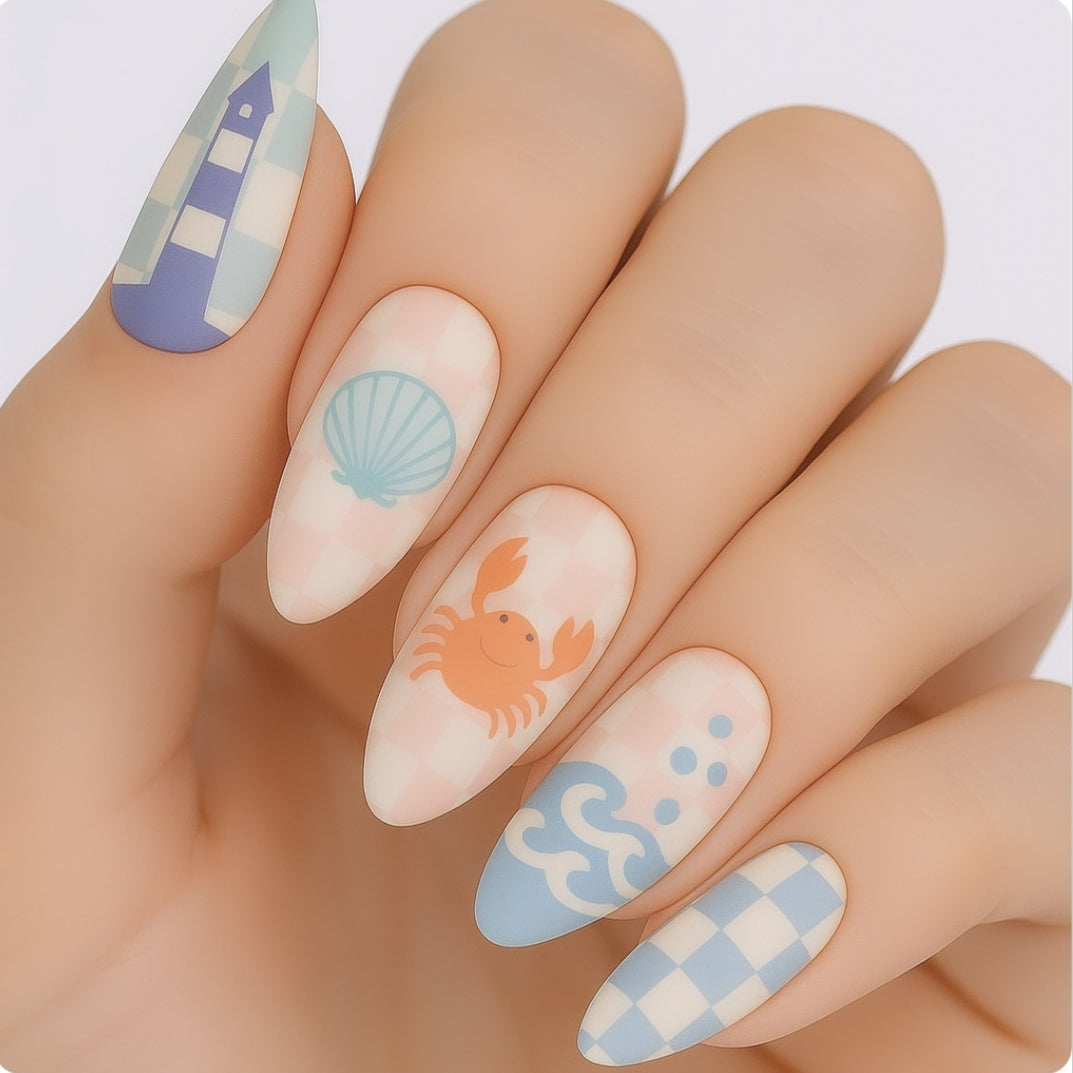 Catch Me by the Sea (CjS-380) Steel Nail Art Layered Stamping Plate