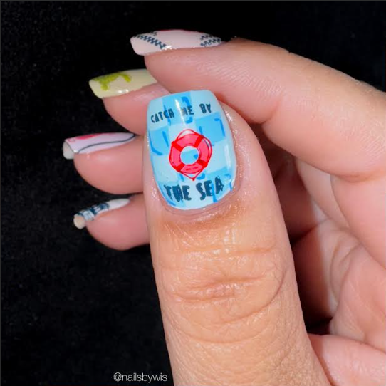 Catch Me by the Sea (CjS-380) Steel Nail Art Layered Stamping Plate