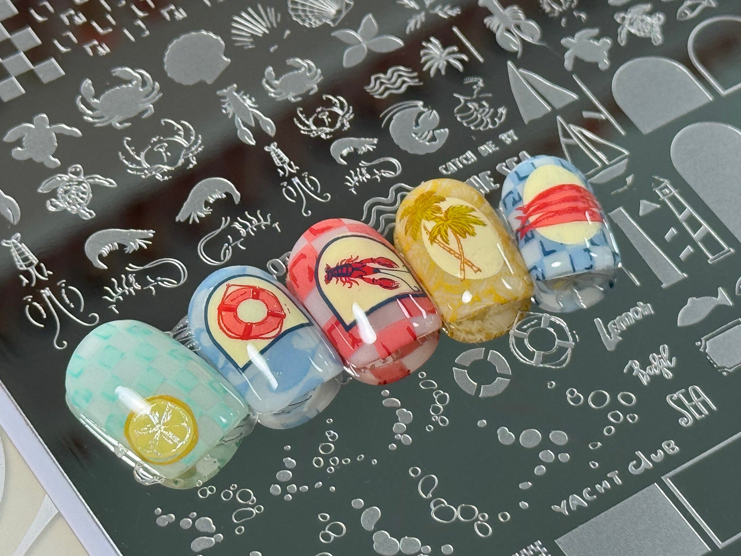 Catch Me by the Sea (CjS-380) Steel Nail Art Layered Stamping Plate