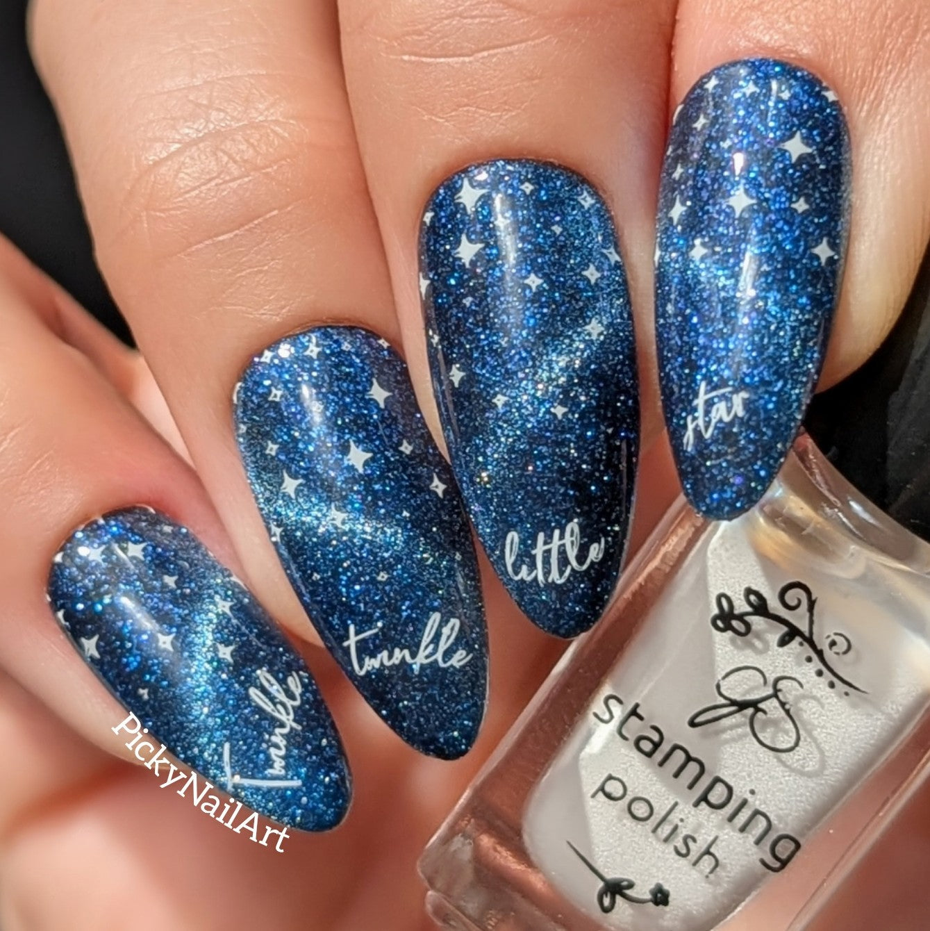 Twinkle Twinkle (CjS-384) Steel Nail Art Layered Stamping Plate