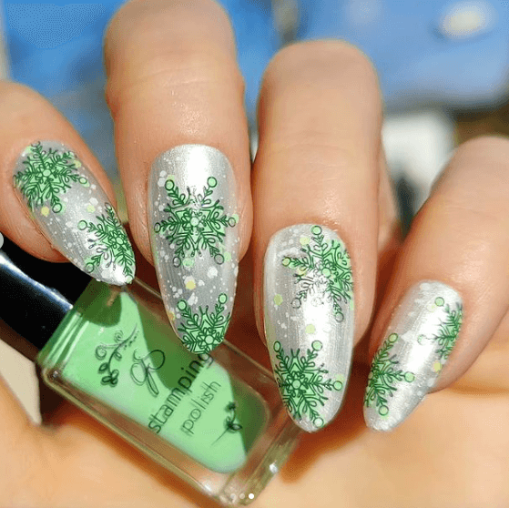 Frosty Forest (CjSC-86) Steel Nail Art Layered Stamping Plate