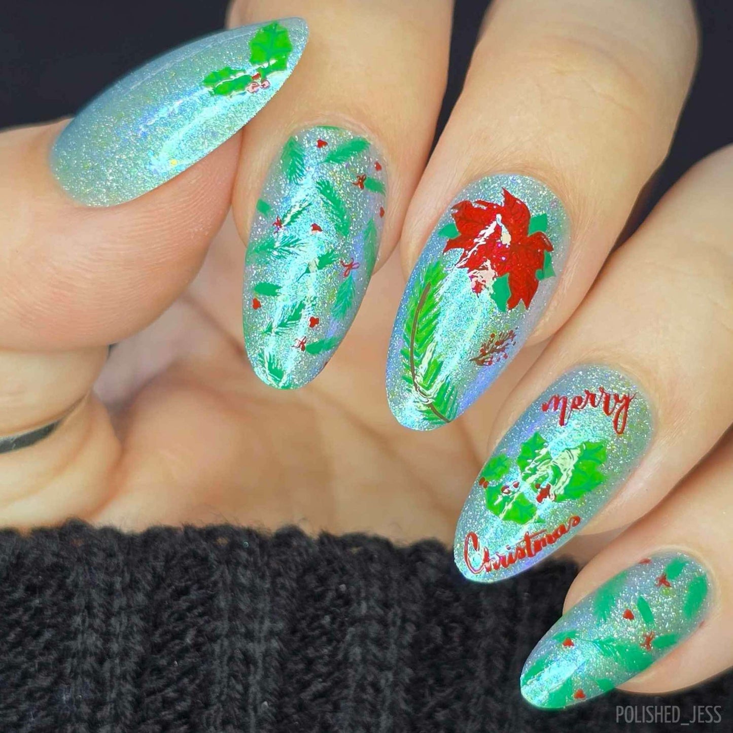 Merry Mistletoe Moments (CjSC-90) Steel Nail Art Layered Stamping Plate