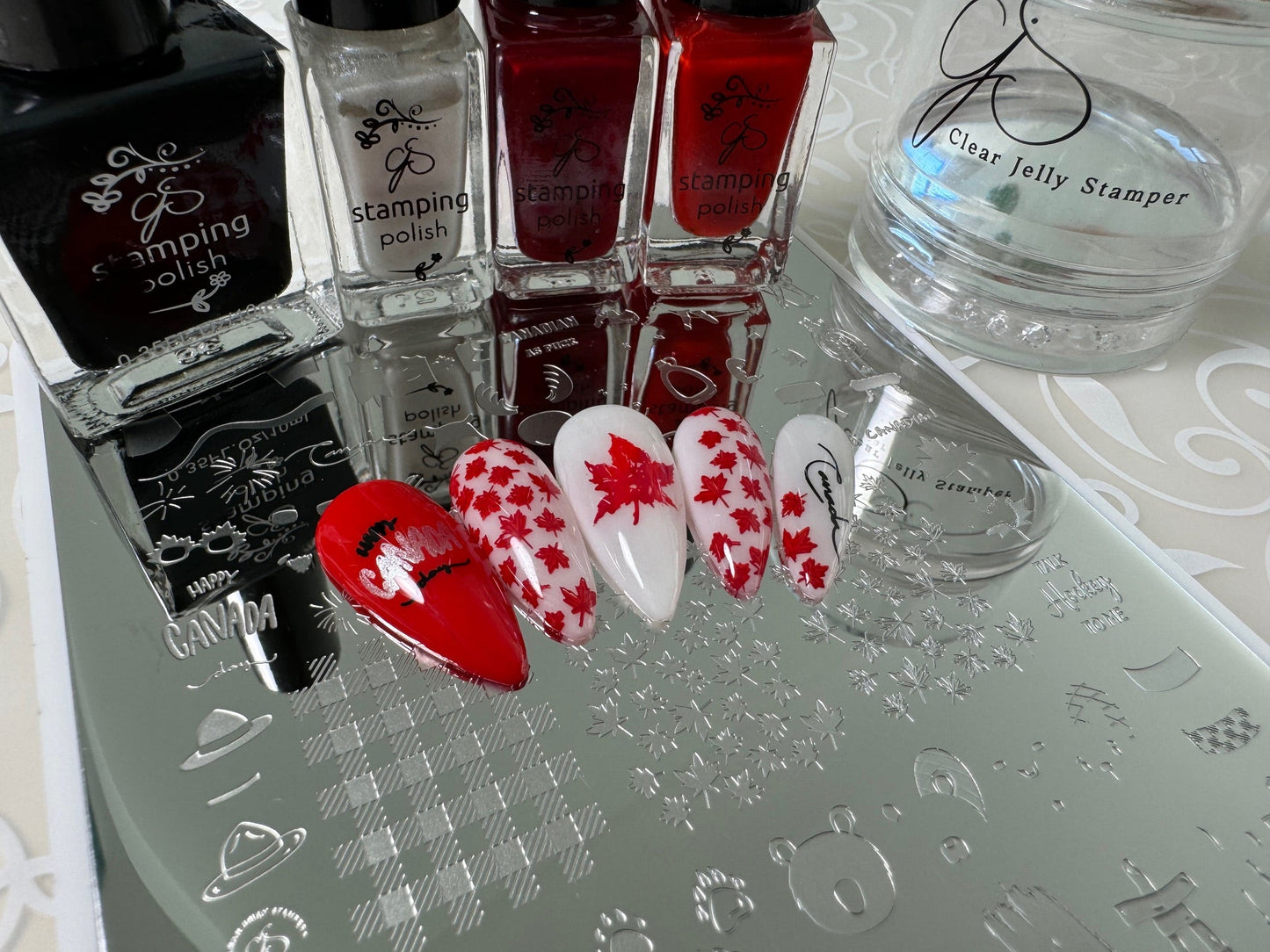 Happy Canada Day! (CjSH-113) Steel Nail Art Layered Stamping Plate