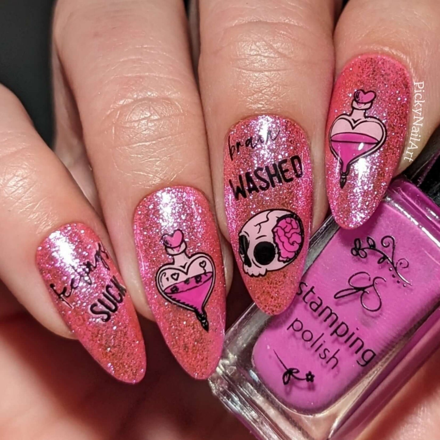 My Creepy Valentine (CjSV-42) Steel Layered Nail Art Stamping Plate