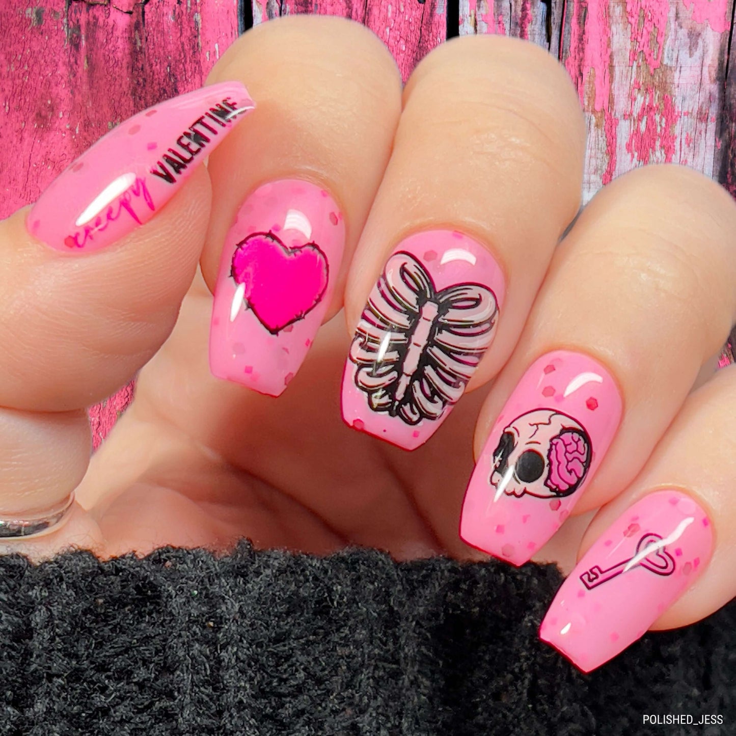 My Creepy Valentine (CjSV-42) Steel Layered Nail Art Stamping Plate