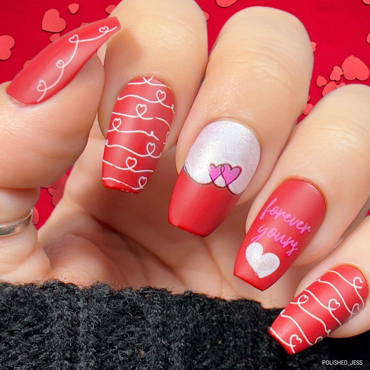 Forever Yours (CjSV-44) Steel Nail Art Stamping Plate