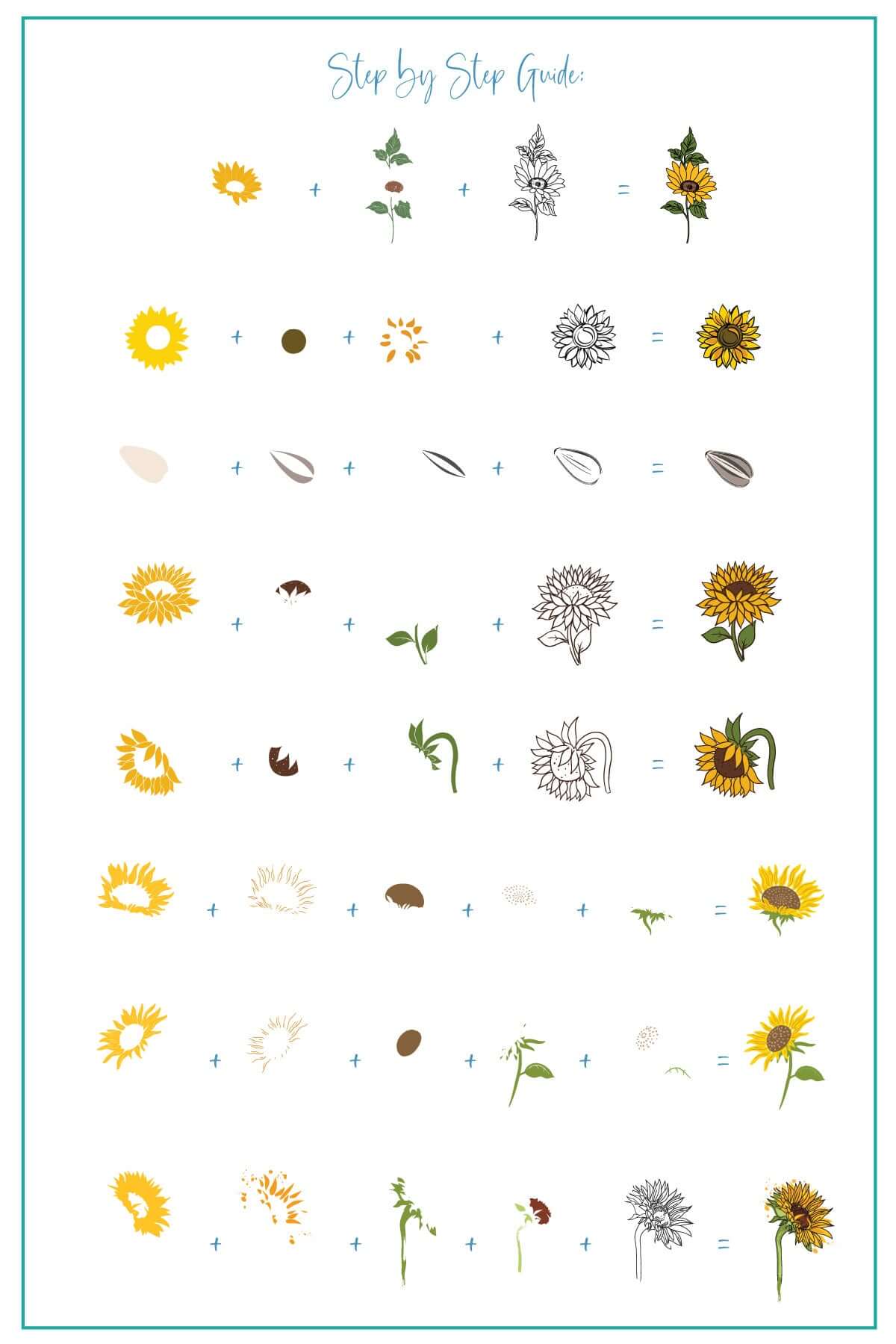 Glow like a Sunflower (CjS-370) Steel Nail Art Layered Stamping Plate