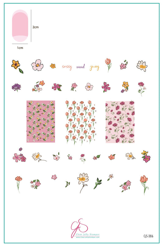 Dainty Doodles (CjS-386) Steel Nail Art Layered Stamping Plate