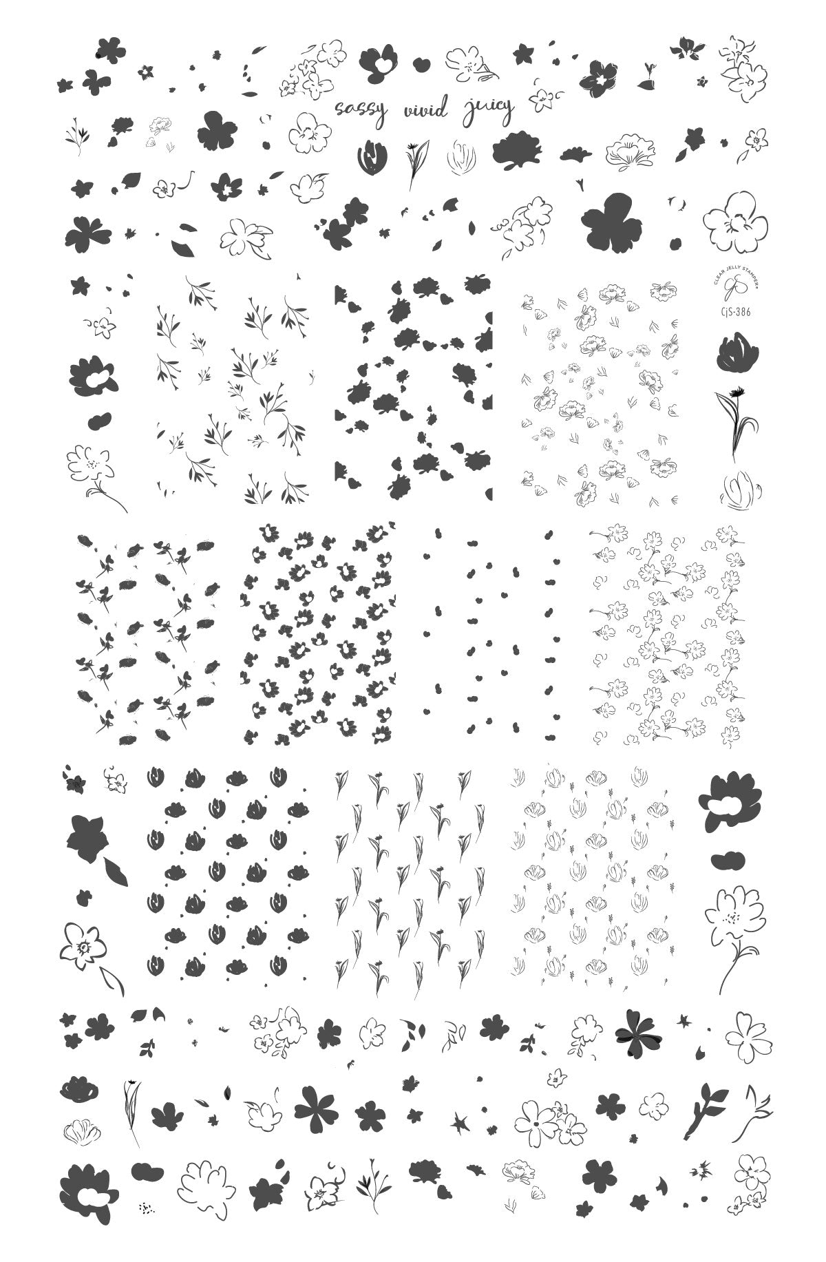 Dainty Doodles (CjS-386) Steel Nail Art Layered Stamping Plate
