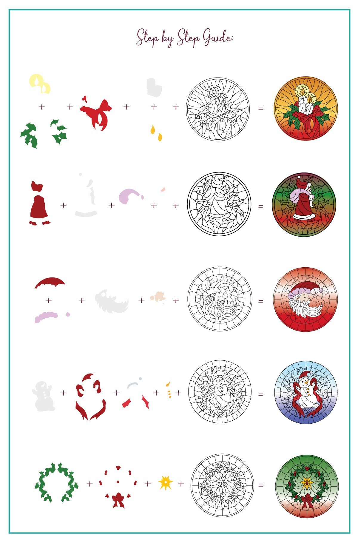 Holiday Glass (CjSC-91) Steel Nail Art Layered Stamping Plate