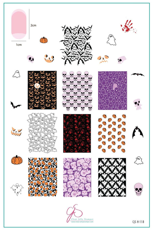 Wallpaper - Skeletons (CjSH-118) Steel Nail Art Layered Stamping Plate