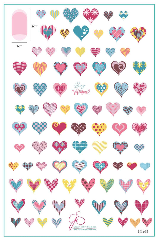 Love In Layers (CjSV-55) Steel Nail Art Layered Stamping Plate