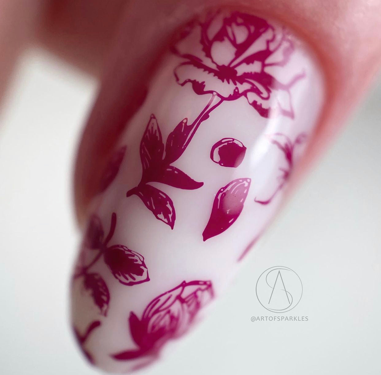 All is Rose-y (CjS-92) Steel Nail Art Layered Stamping Plate